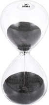 Suliao Hourglass 20 Minute Sand Timer: 5.1 Inch Black Sand Clock, Large Sand Wat - £15.63 GBP