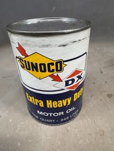 NOS Vintage Sunoco DX Heavy Duty Engine Oil Can Gas Oil Automotive NASCA... - $40.05 CAD