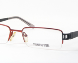 Vintage OU 04.132.02 Brûlé Rouge /Noir Mat Unique Rare Lunettes 50-17-135mm - $76.47