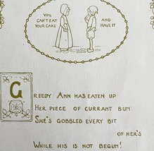 You Can&#39;t Eat Your Cake 1906 Wise Sayings Print 6 x 4&quot; MilIicent Sowerby... - $19.99