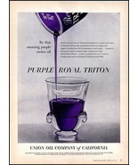 Union Oil Company California PRINT AD Purple Royal Triton Purple Motor O... - $139.27 MXN