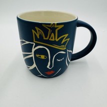 Starbucks 2016 Blue Crown Wink Mermaid Siren Etched Ceramic Coffee Mug 1... - $34.65