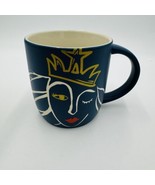 Starbucks 2016 Blue Crown Wink Mermaid Siren Etched Ceramic Coffee Mug 1... - £25.73 GBP