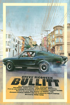 Bullitt Steve McQueen Mustang Movie Regular Poster Giclee Print Art 24x36 Mondo - £95.17 GBP
