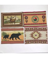 Kinera Southwestern Desert Mounain Design Woven Set of 4 Different Place... - $14.84