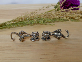 925 Silver Cat Ear Jacket Earrings, Animal Earring Jackets, Women Jewelry Gifts - £22.38 GBP