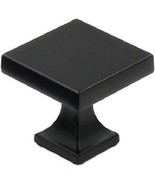 Asid Rama 1.25 in. Matte Black Zinc Square Cabinet Door Knobs Handles-Pa... - £15.68 GBP