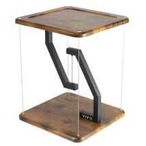 VIVO Vintage Brown / Black Tensegrity Speaker Stand, Floating Tabletop P... - $91.99
