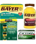 아스피린 바이엘 로우도스 81mg, 500mg, 커클랜드 아스피린 로우도스 81mg 한국직배송 (개인통관번호 메세지란에 기재필수) - $15.84 - $27.72