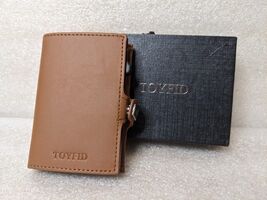 Toyfid Card Holder Pop up for Men Credit Card Slim Leather Minimalist Wa... - $8.99