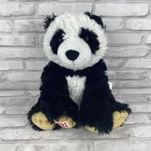 Build A Bear Fuzzy Panda Bear Black White Plush 12&quot; Stuffed Animal BAB 2017 - £10.55 GBP