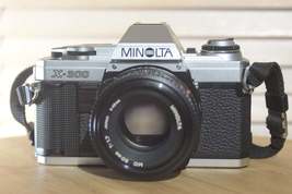 Lovely Minolta X-300 with Minolta 50mm f1.7 lens and case. Fantastic beginner ca - £152.45 GBP