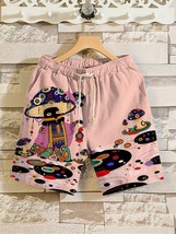 Men&#39;s Funny Psychedelic Mushroom Art Painting Print Shorts - £19.07 GBP