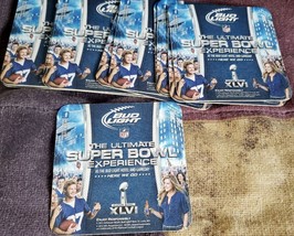 2012 Bud Light Super Bowl XLVI Super Bowl Experience Beer Coaster Set Of 12 - £9.82 GBP