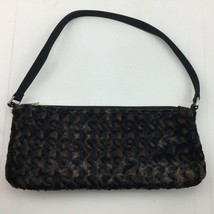 Lancôme Faux Fur Makeup Small Handbag Purse Black and Brown - $39.99