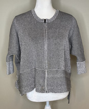 Cabi Women’s zip Up sweater Jacket size XS IN Black white Stripe i3 - £23.02 GBP