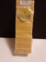 Banana Coconut Cold Processed handmade soap loaf,  9 precut bars- FREE Shipping - £16.16 GBP