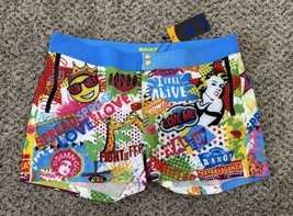 Bang! Beach Shorts Mens XXL Pop Love Colorful Swim Trunks Loud Goudy Bright - £18.93 GBP