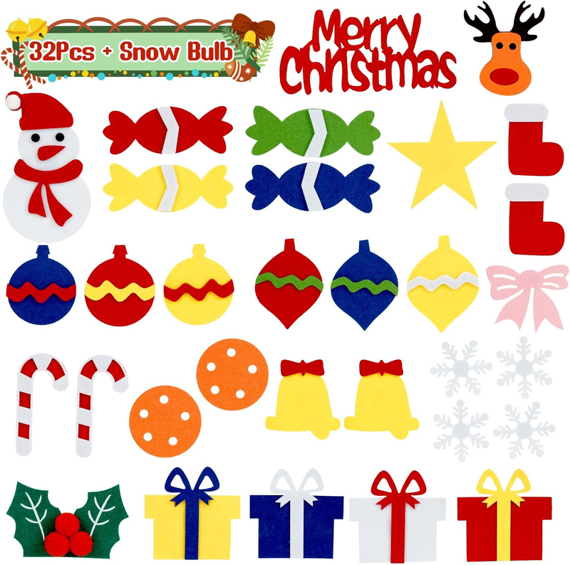 Felt Christmas Tree for Kids, 3.2FT Felt Christmas Tree for Toddlers, 32 Detacha Item image 6