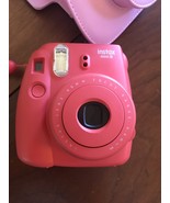 Fujifilm Instax MINI 8 Instant Camera - RASPBERRY RED - with PINK Case - $64.00