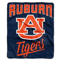 Auburn Tigers 50&quot; by 60&quot; Plush Raschel Throw Blanket - NCAA-Alumni Design - £32.80 GBP