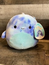 NWT Kellytoy Squishmallows Cyan The Whale 7.5&quot; Soft Plush Toy - Blue - £10.52 GBP