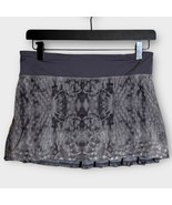 LULULEMON Pleated Back Snowy Owl Run Speed Skirt Skort Size 4 Gray Rare - $43.54