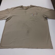 Carhartt Shirt Men's 3XL Tall Beige Long Sleeve Henley Cotton Flame Resistant FR image 15