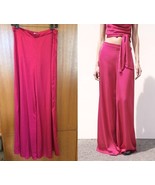 ZARA NEW WOMAN SS23 FUCHSIA WIDE-LEG SATIN TROUSERS/PANTS S - $59.99