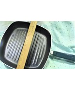 Vintage &#39;Made In France&#39; 10.25in. Green Square Stainless Sear Grill Pan ... - £29.78 GBP