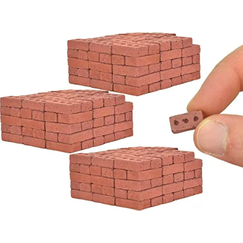 50pcs 1:16 Real Mini Bricks Model, Miniature Figurine Landscaping Accessories, - £8.76 GBP