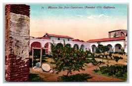 Courtyard of Mission San Juan Capistrano California CA UNP DB Postcard H25 - £2.29 GBP