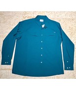 Pacific Trail Men’s Long Sleeve Woven Button-Up Shirt XL Turquoise Teal EUC - $23.76