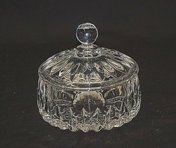 Althea Cut by Gorham Lead Crystal Candy Box w Lid Vertical Cuts on Bowl Germany - £37.57 GBP