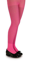 Rubies Girl&#39;s Fashion Color Tights in Hot Pink Glitter or Pink/Black Str... - $6.95