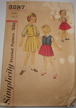 Simplicity Child’s Skirt Blouse Vest Size 6 #3287  - £4.67 GBP