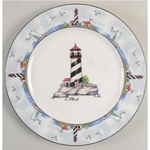 Vintage Nautical Coastal Lighthouse Dinner Plates Discontinued Replacements 2PC - £33.74 GBP