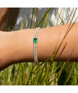 Green Multiple Rows Bracelet For Women Luxury Crystal Bangles Fashion Pa... - £8.56 GBP+