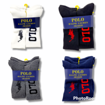 Polo Ralph Lauren Sport Crew Sock 6-Pack White Black Grey Navy BIG PONY ... - £26.49 GBP