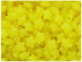 BeadTin Yellow Translucent 10mm Star Plastic Craft Beads (125pcs) - $2.39