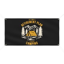 Personalized Retirement Camping Vinyl Banner - Custom Outdoor Tent Sign - $52.53+