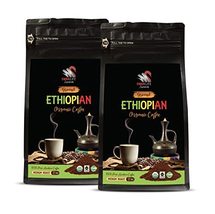 Organic Fair Trade Coffee Ground - Organic Ethiopian Ground Coffee, Medium Roast - £21.70 GBP