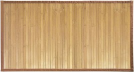 34&quot; X 21&quot; Natural Wood Idesign Formbu Bamboo Floor Mat Non-Skid,, Vanity - £35.79 GBP