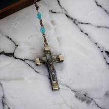 Catholic Rosary Piece Part Crucifix Relic Vintage Lourdes France Pat Pen... - £15.68 GBP
