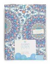 Sigrid Olsen Tapestry Paisley Medallion Outdoor Tablecloth 60x84 Placemats Blue - £23.38 GBP+