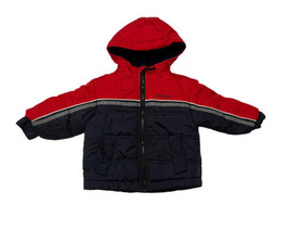 London Fog Baby Puffer Jacket Size 12M  Red &amp; Black - £13.54 GBP
