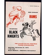 1970 Stamford HS Black Knights vs New Canaan Rams Football Championship ... - £7.81 GBP