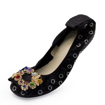 Glitter Gold Wedding Flats Comfy Shoes for Women Slip on Loafers Plus Size 43 44 - £56.10 GBP