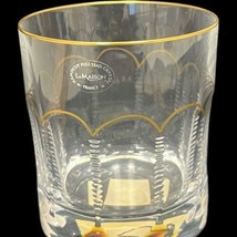 LaMaison Operette La Maison France Double Old Fashioned Whiskey Glass Gold Trim - £82.23 GBP