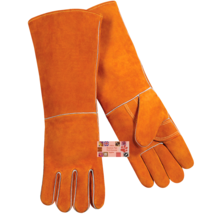 ANIMAL HANDLING GLOVES LARGE 18&quot;LEATHER with KEVLAR Dog Cat Bird Reptile... - £47.89 GBP